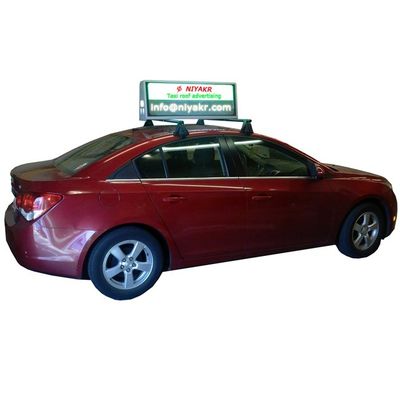 Color completo Techo exterior montado pantalla de led para coche Top tamaño personalizado